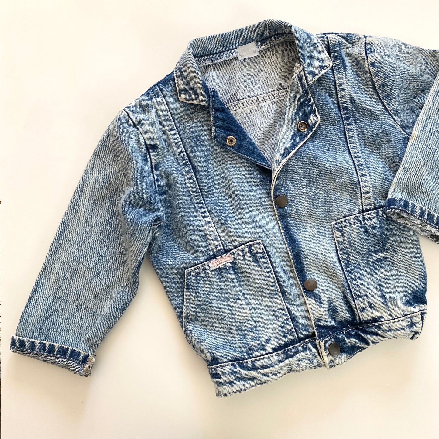 Vintage acid wash blue denim jacket. Age 2-3 years