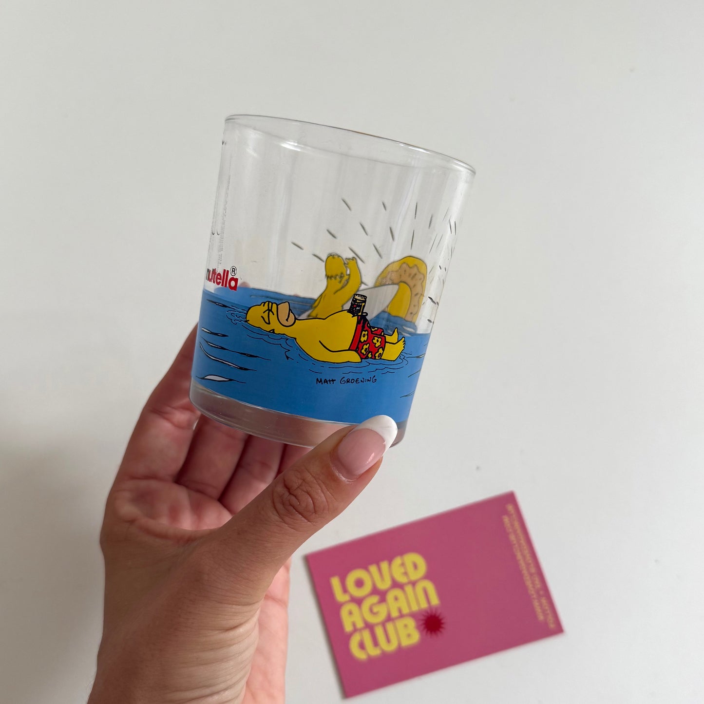 Vintage 2000 Nutella simpsons nutella glass