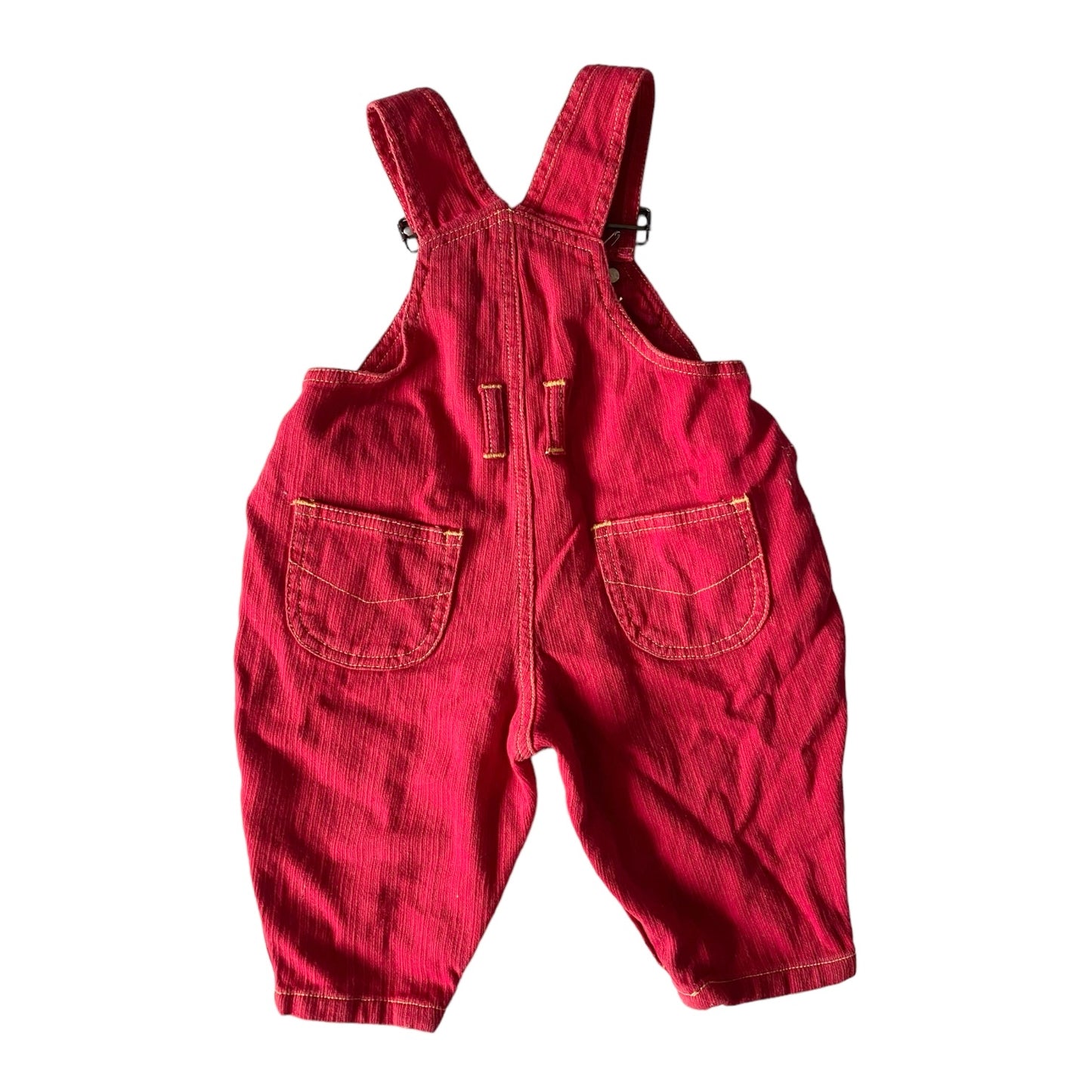 Vintage ladybird red dungarees. Age 3-6 months