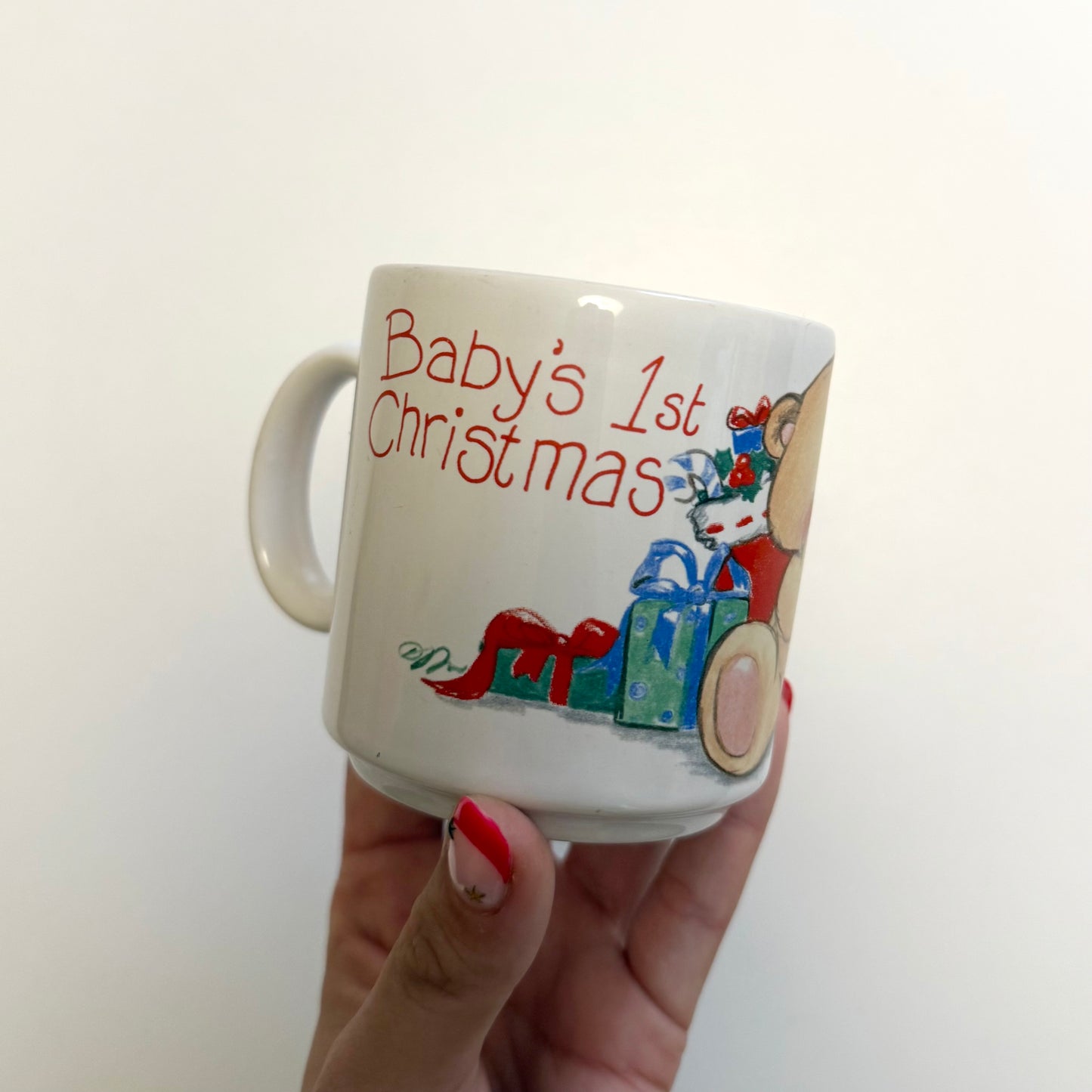 Vintage forever friends ceramic bag. Baby’s 1st Christmas