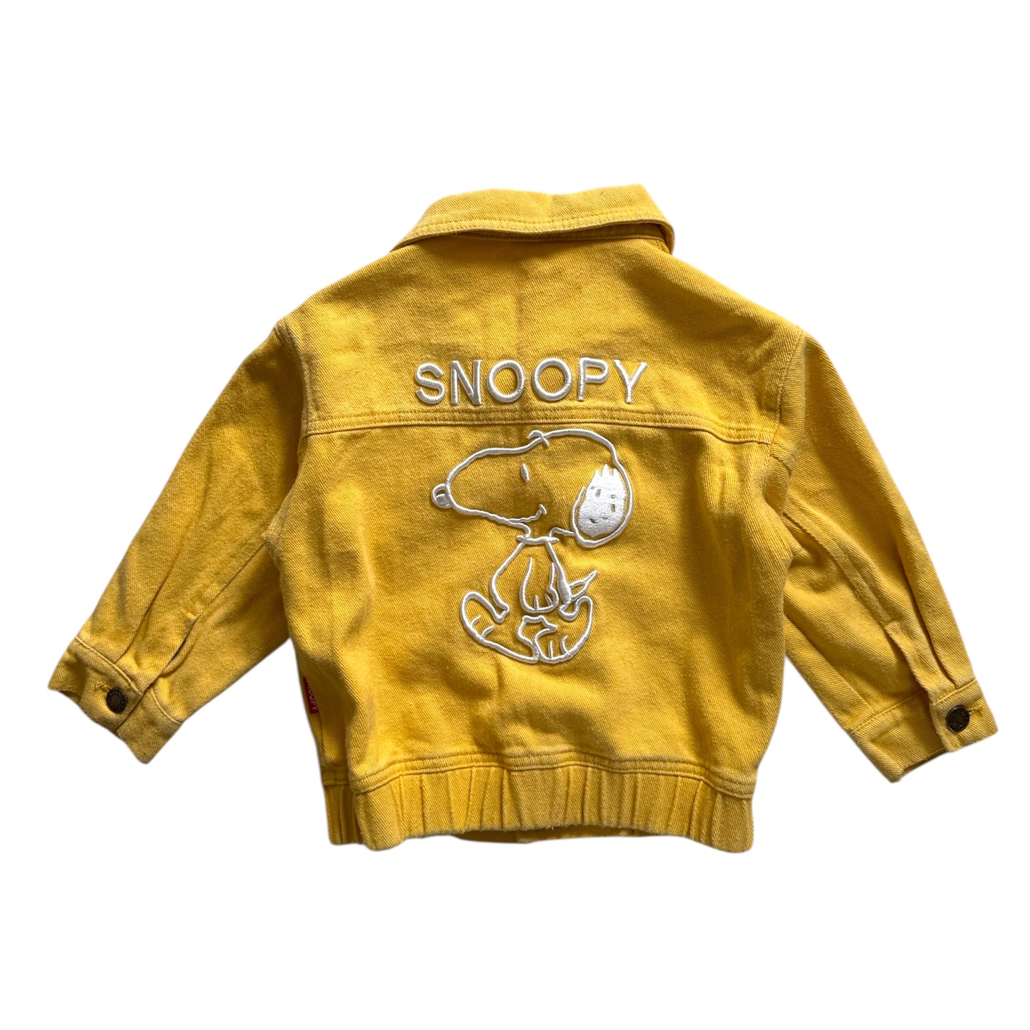 Vintage snoopy yellow denim jacket. Age 3 years