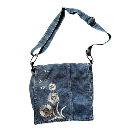 Vintage y2k denim satchel crossbody bag
