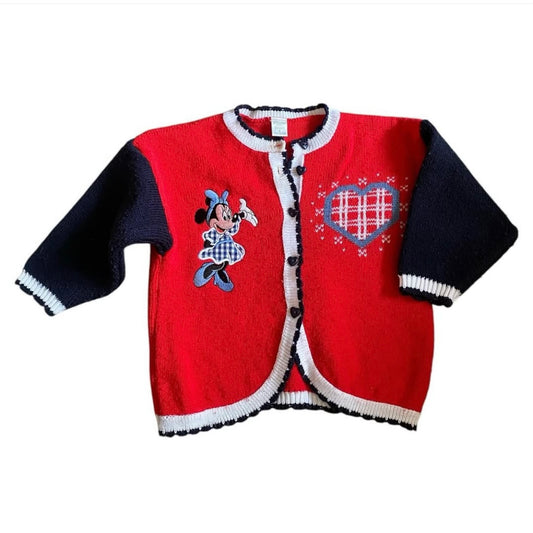 Vintage st michaels Minnie Mouse red cardigan imo 18-24m 

Please note will need a soften up due to it being vintage wool.