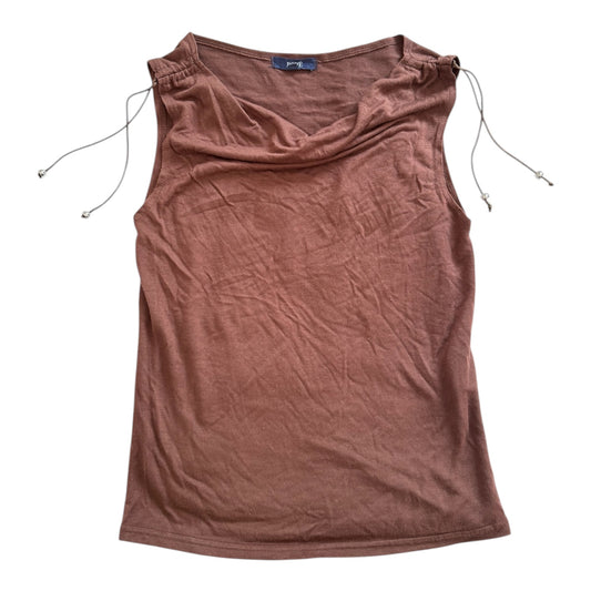 Vintage brown cowl neck tank top. size M personally would say a size 8-10