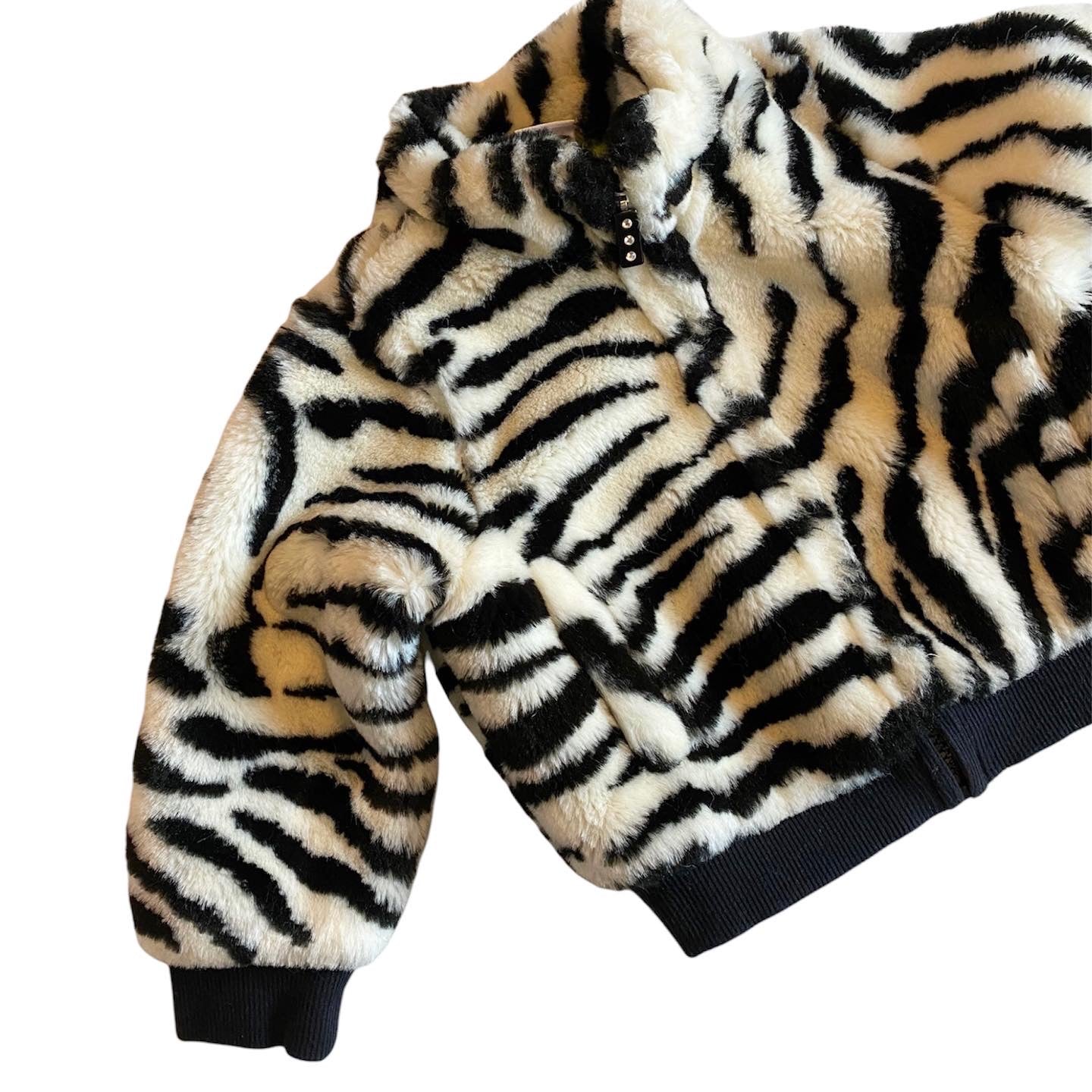 Y2K heaven! Zebra animal print gymboree fur jacket. Age 2-3 years