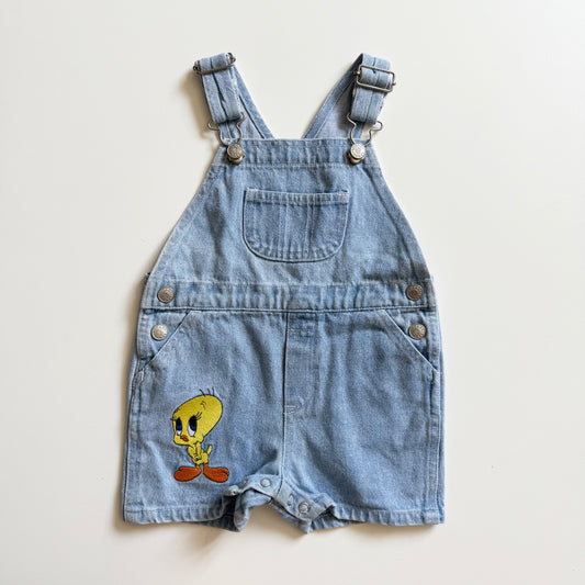 Vintage tweety Warner bros looney tunes shortalls. Size 6 months