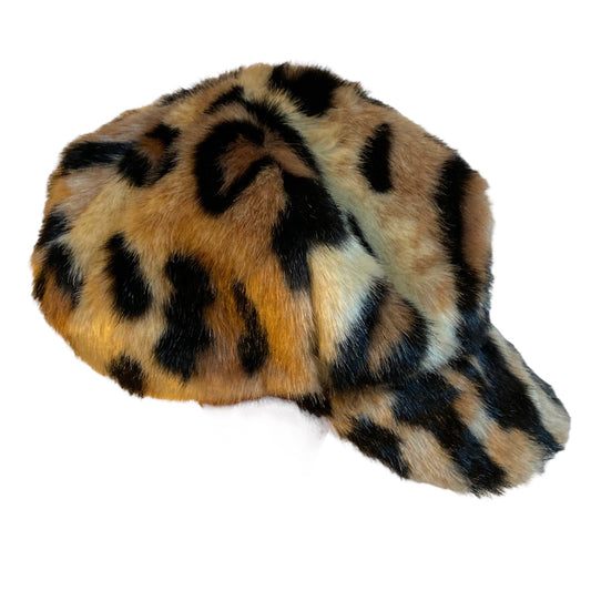 Steve Madden faux fur leopard print baker hat