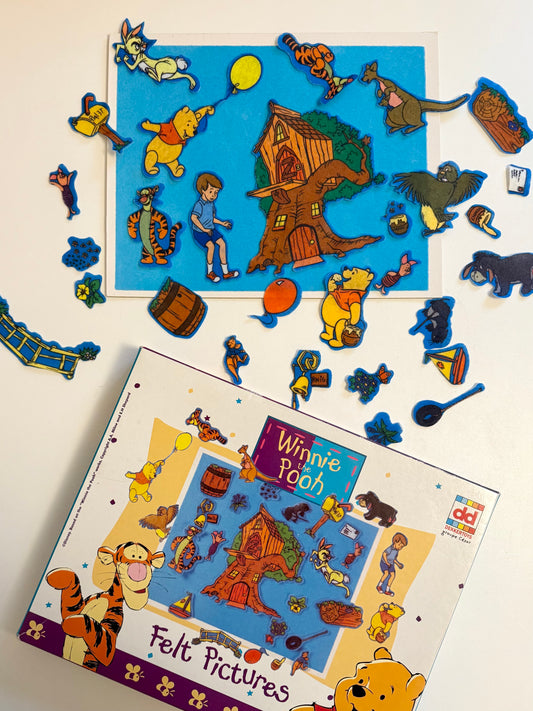 Vintage Winnie the Pooh fuzzy felt