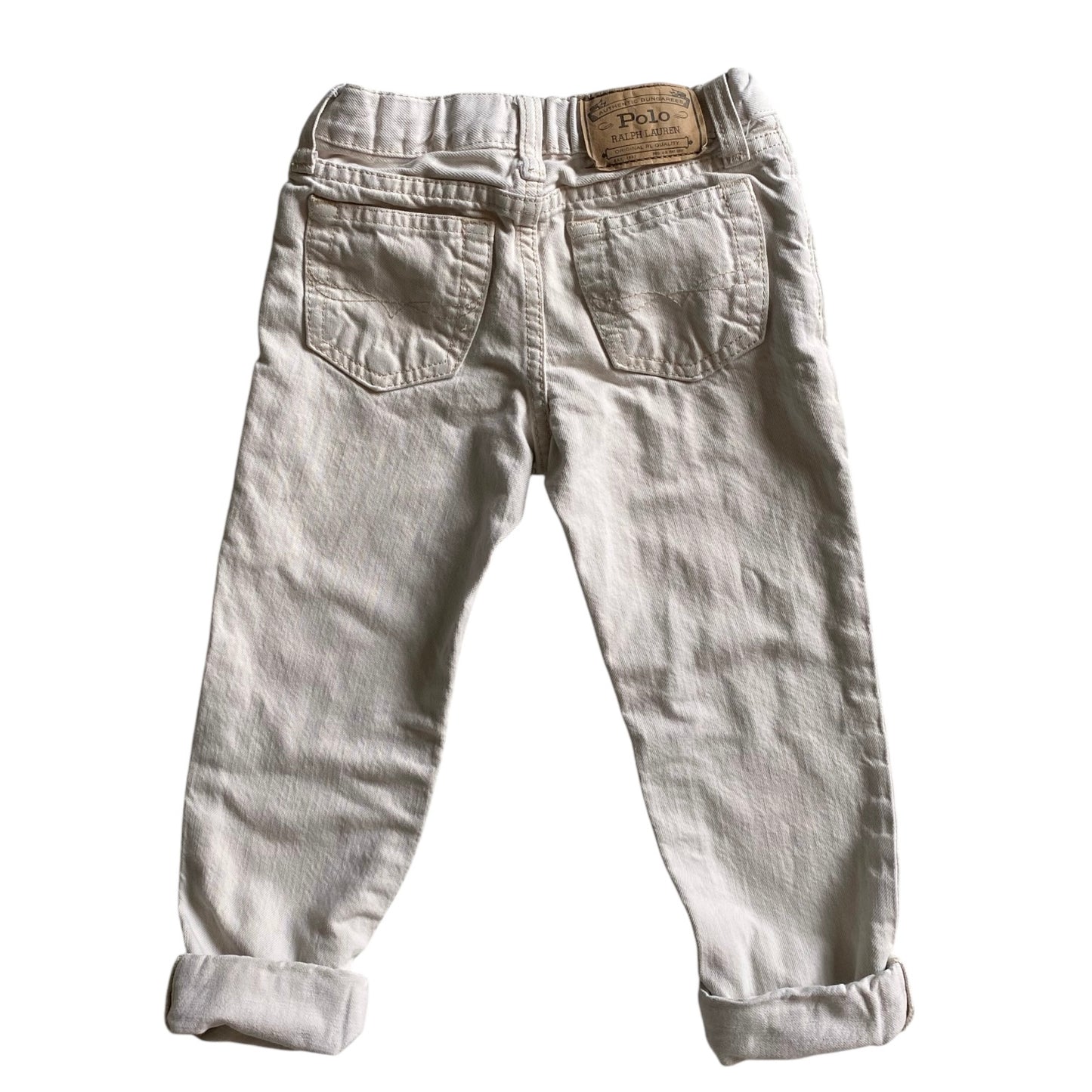 Vintage Ralph Lauren cream denim jeans. Approx 3-4 years