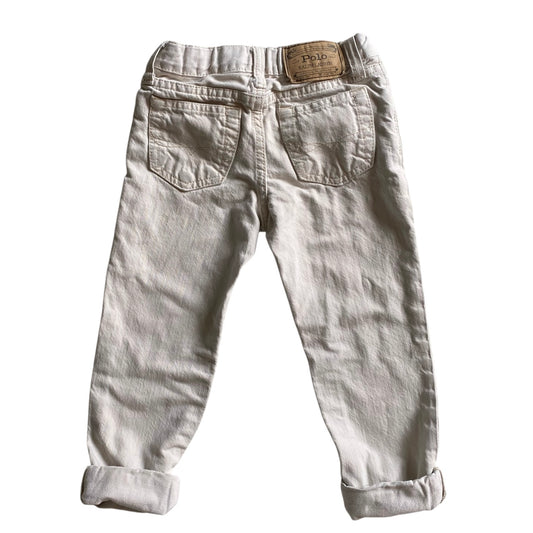 Vintage Ralph Lauren cream denim jeans. Approx 3-4 years