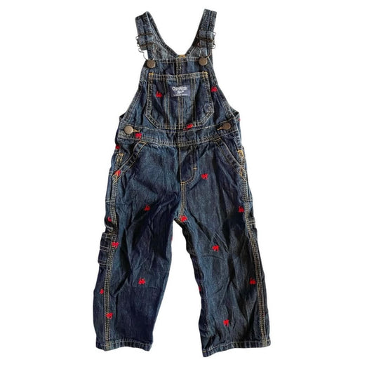 Oshkosh denim train print dungarees 18 months