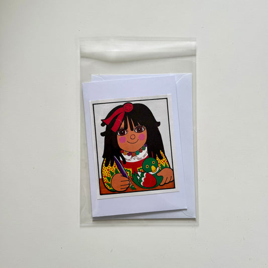 Recycled & homemade vintage card - Rosie and Jim