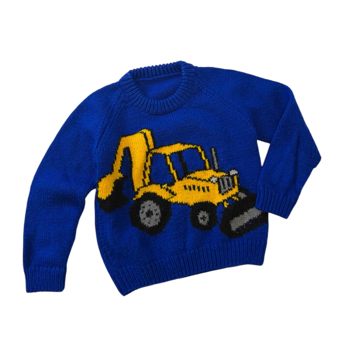 Vintage knitted digger jumper. Size approx 2 years