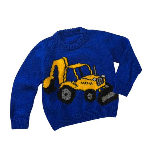 Vintage knitted digger jumper. Size approx 2 years