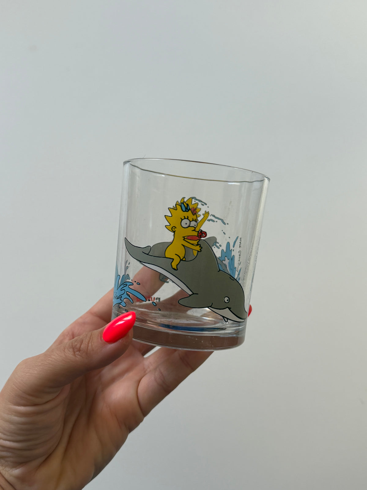 Vintage 2000 the simpsons Nutella glass tumbler
