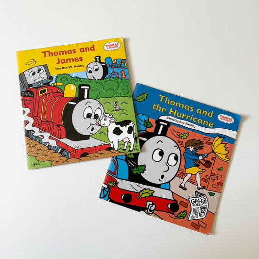 Set of two vintage 2000 Thomas the tank engine paperback books