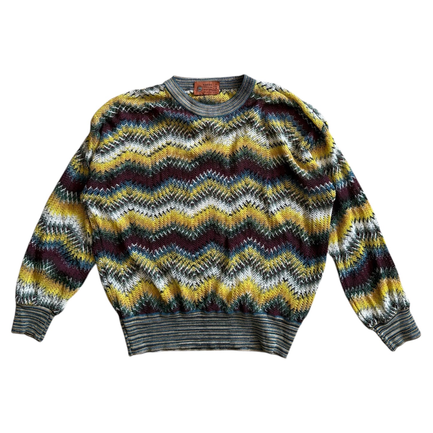 Vintage Aztec knitted pull over jumper. Size M
