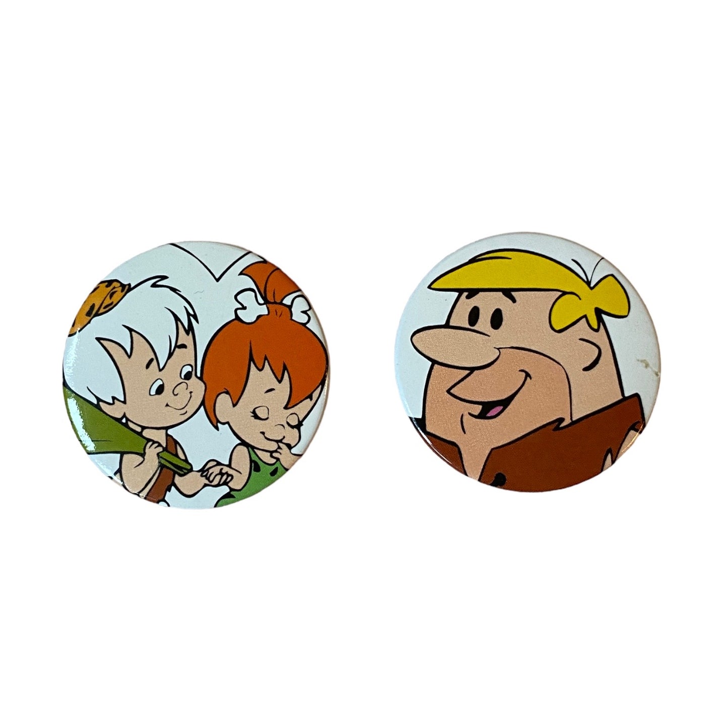 2 x small flintstones badges