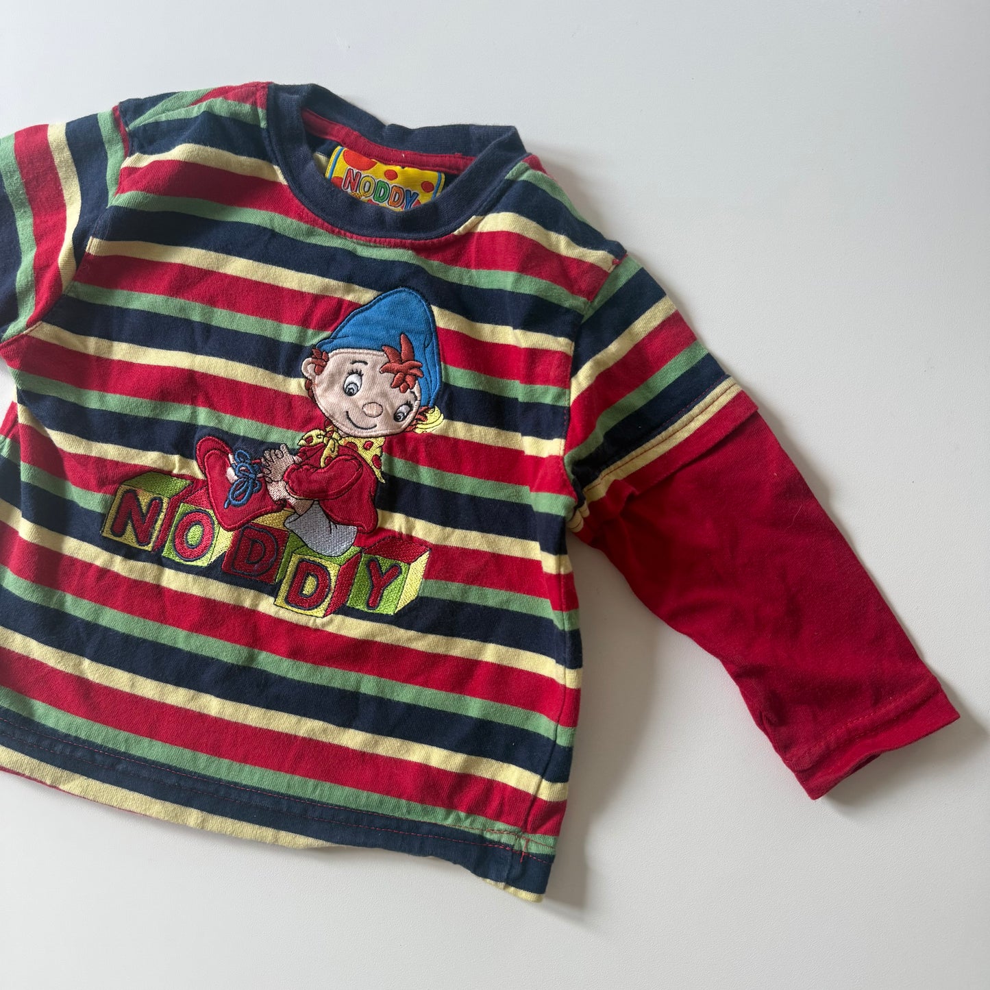 Vintage 2007 Noddy striped long sleeved top. Size 9-12 months
