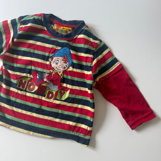 Vintage 2007 Noddy striped long sleeved top. Size 9-12 months