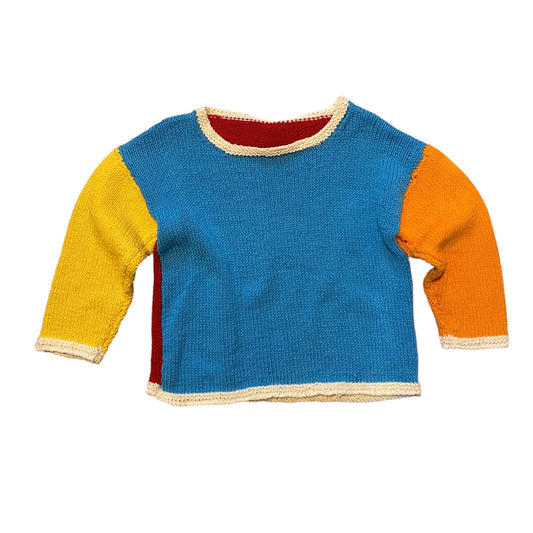 Colourblock knitted jumper she 4-5 years