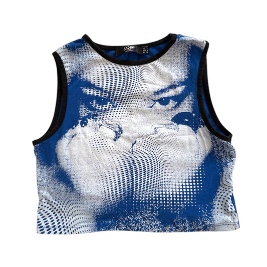 Royal blue jaded London crop top. Size 10