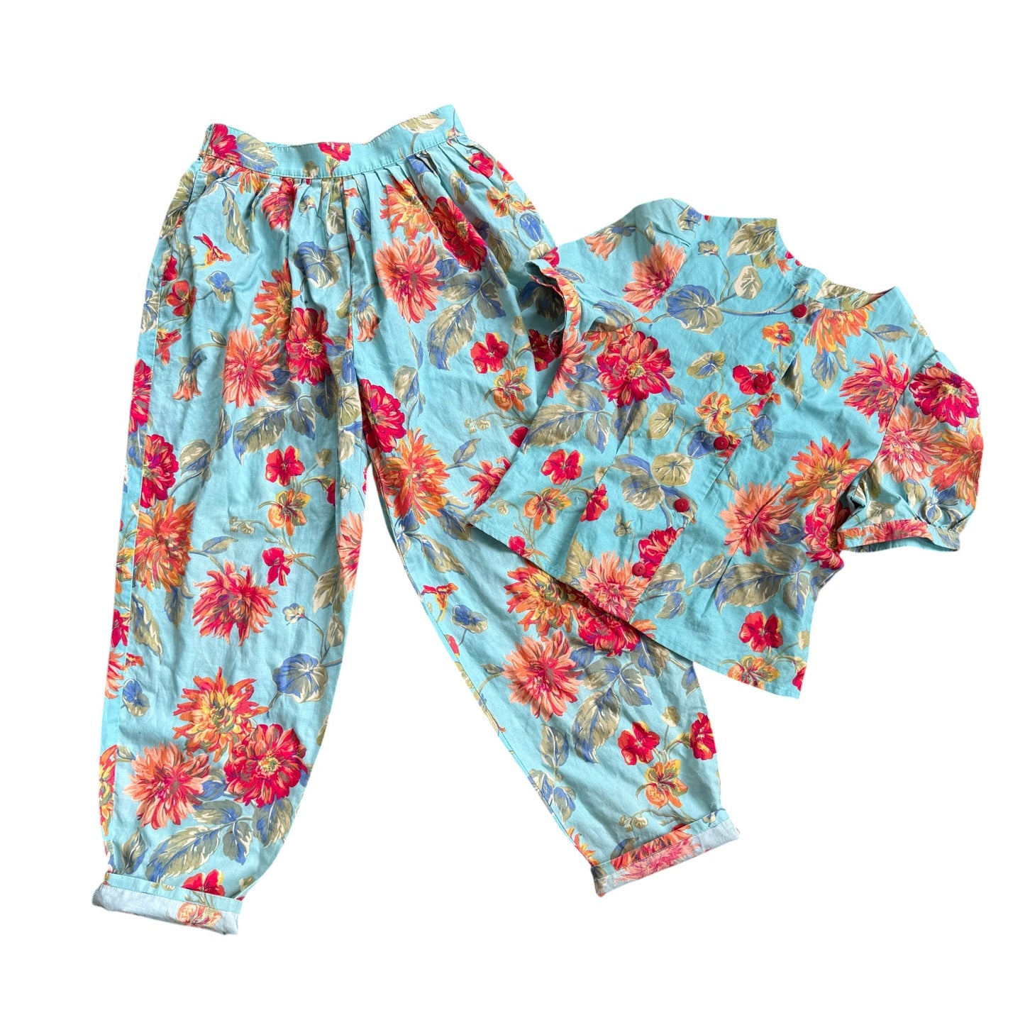 Vintage St Micheals floral two piece set. Age 10 years