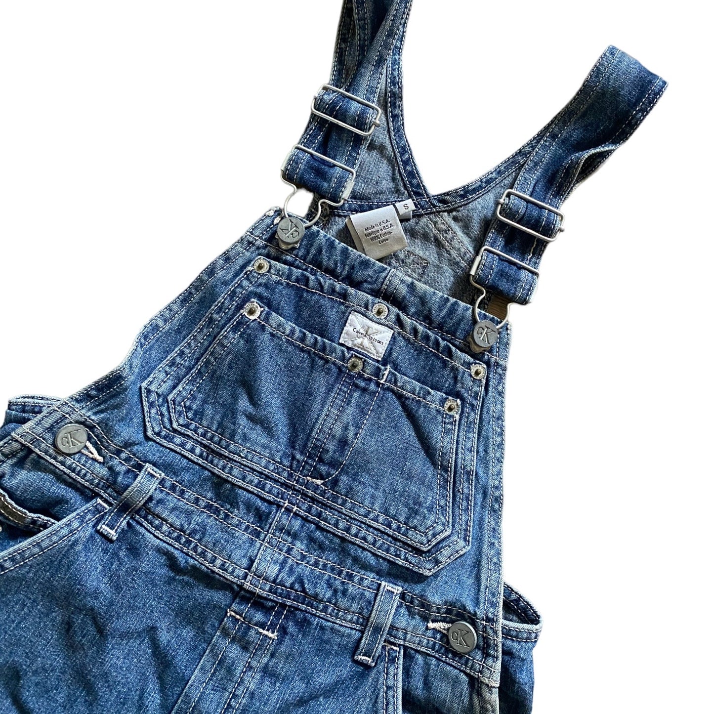 Vintage Calvin Klein shortall dungarees approx age 9-10 years