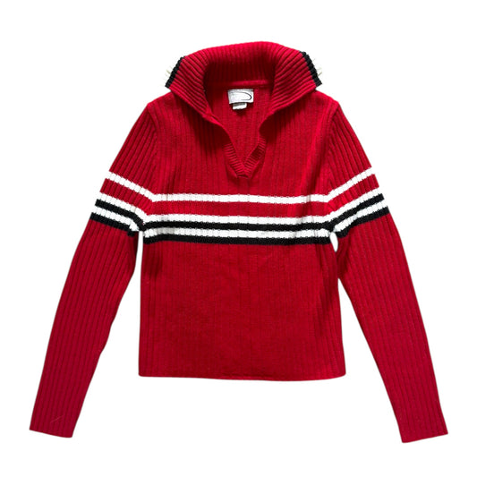 Vintage Y2K rave knitted ribbed jumper. Size 8-10