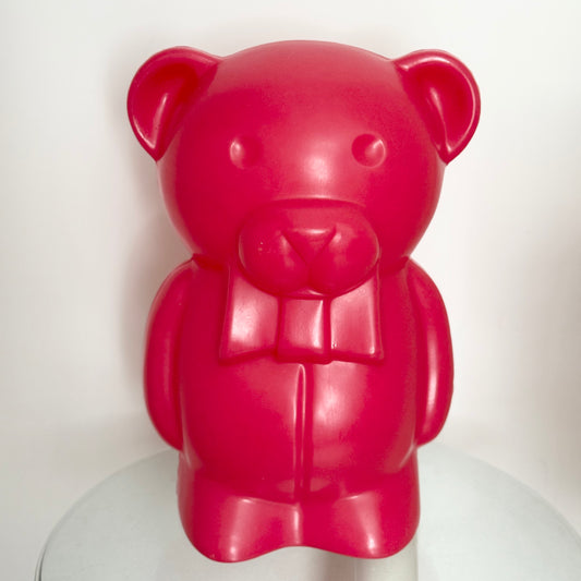 Vintage red/orange rare statement medium size gummy bear melamine plastic figure ( lamp base)