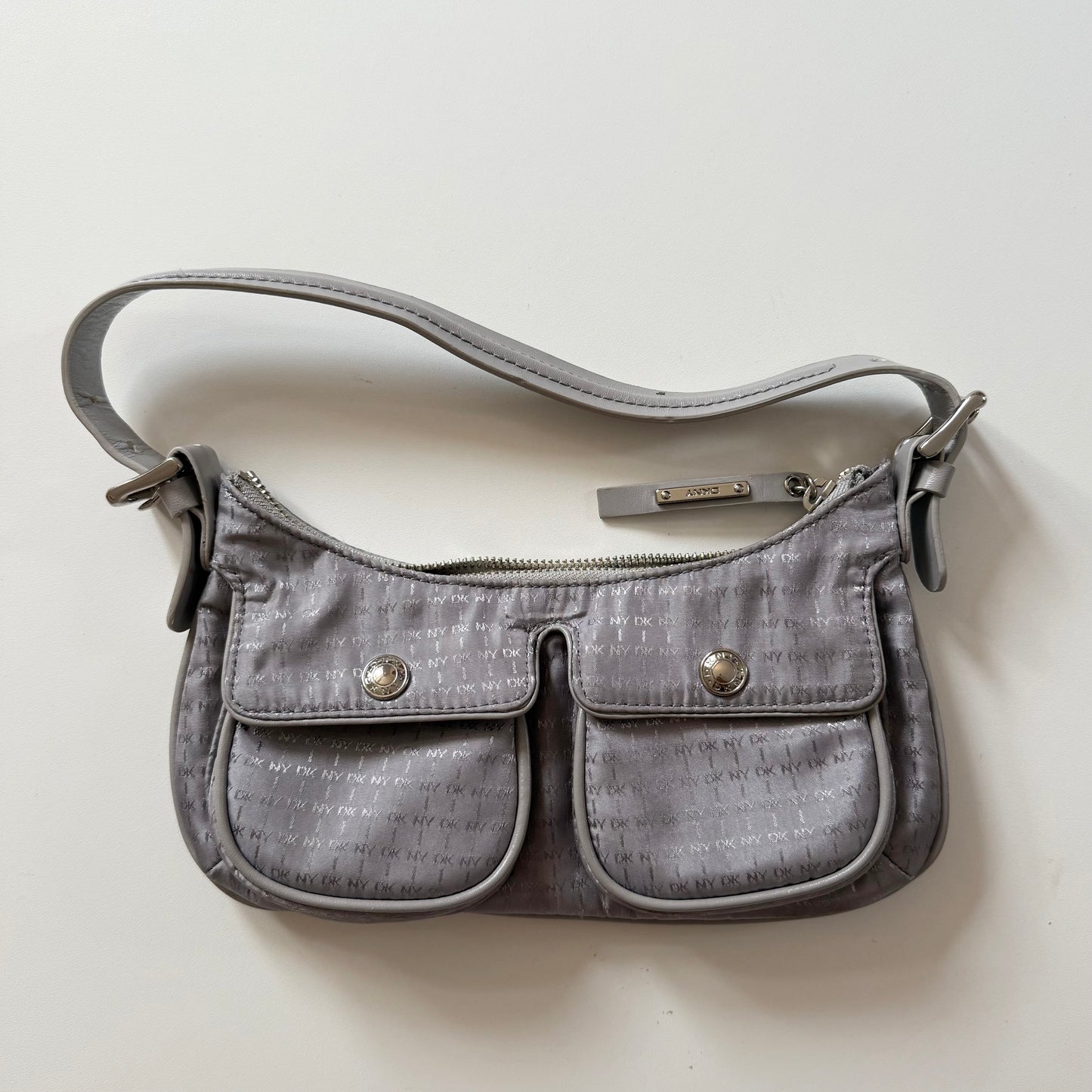 Vintage silver grey Y2K DKNY shoulder bag