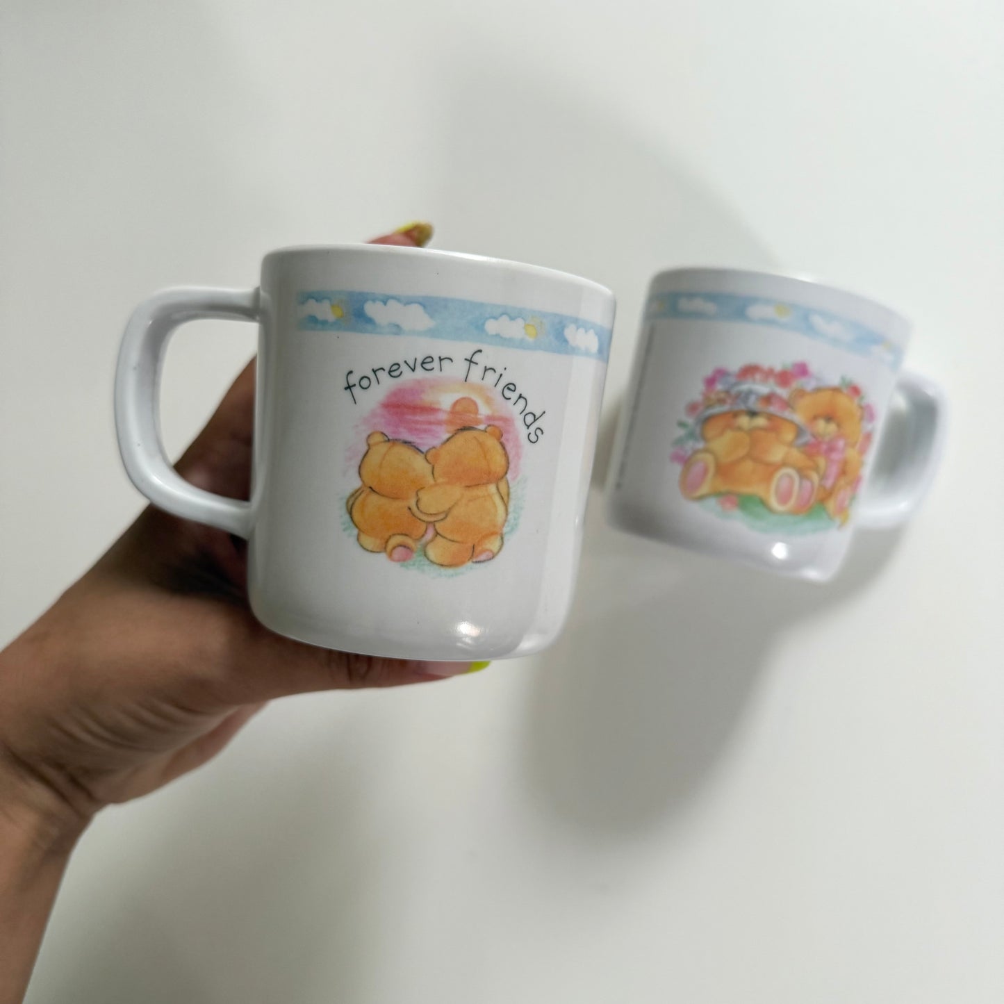 Vintage 1991 forever friends melamine mugs