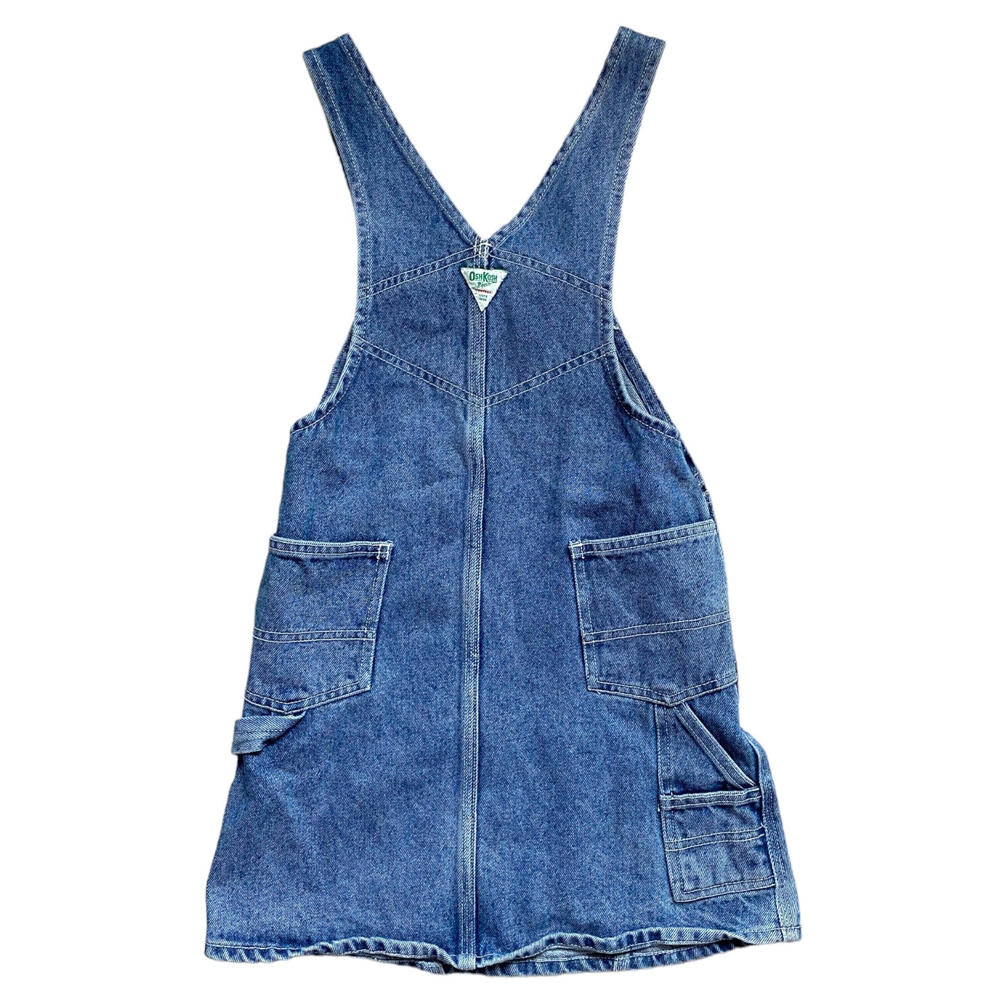 Vintage Oshkosh pinafore denim dress 7 years