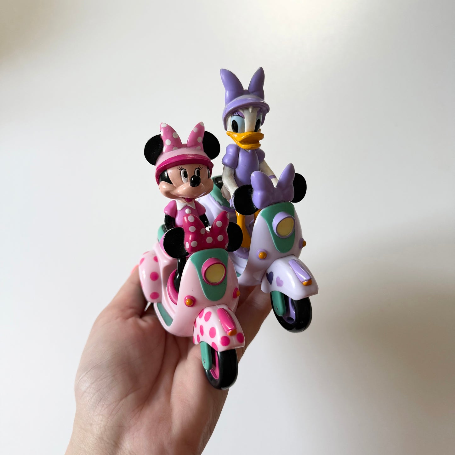 Disney Minnie Mouse and Daisy Duck scooters. Set of two.