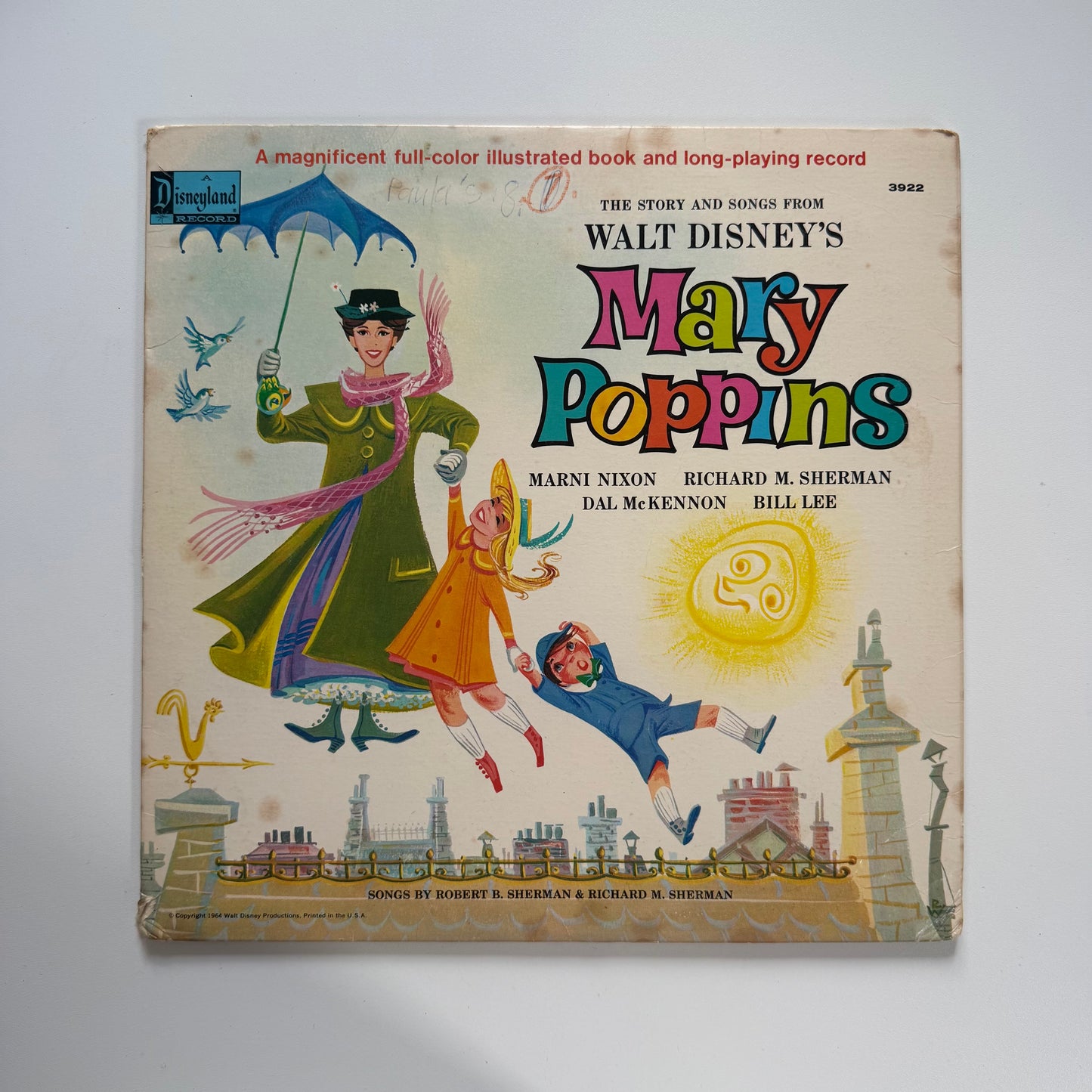 Vintage Mary poppins vinyl. Condition as shown.
