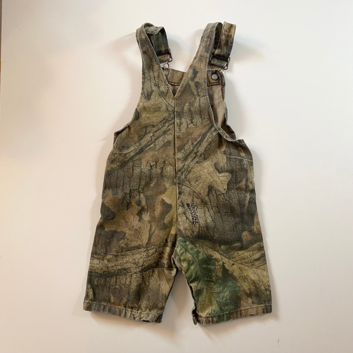 Vintage camouflage baby dungarees. Approx 3 months