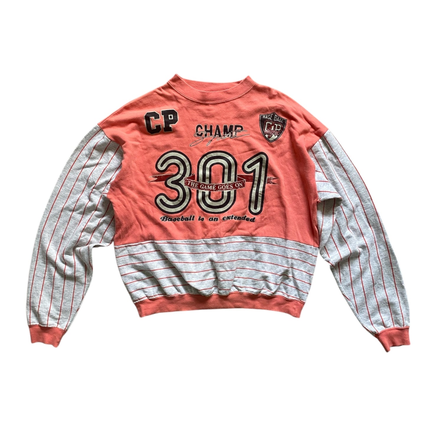 Vintage 1980s style baseball sweatshirt size S/M