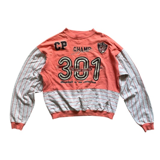 Vintage 1980s style baseball sweatshirt size S/M