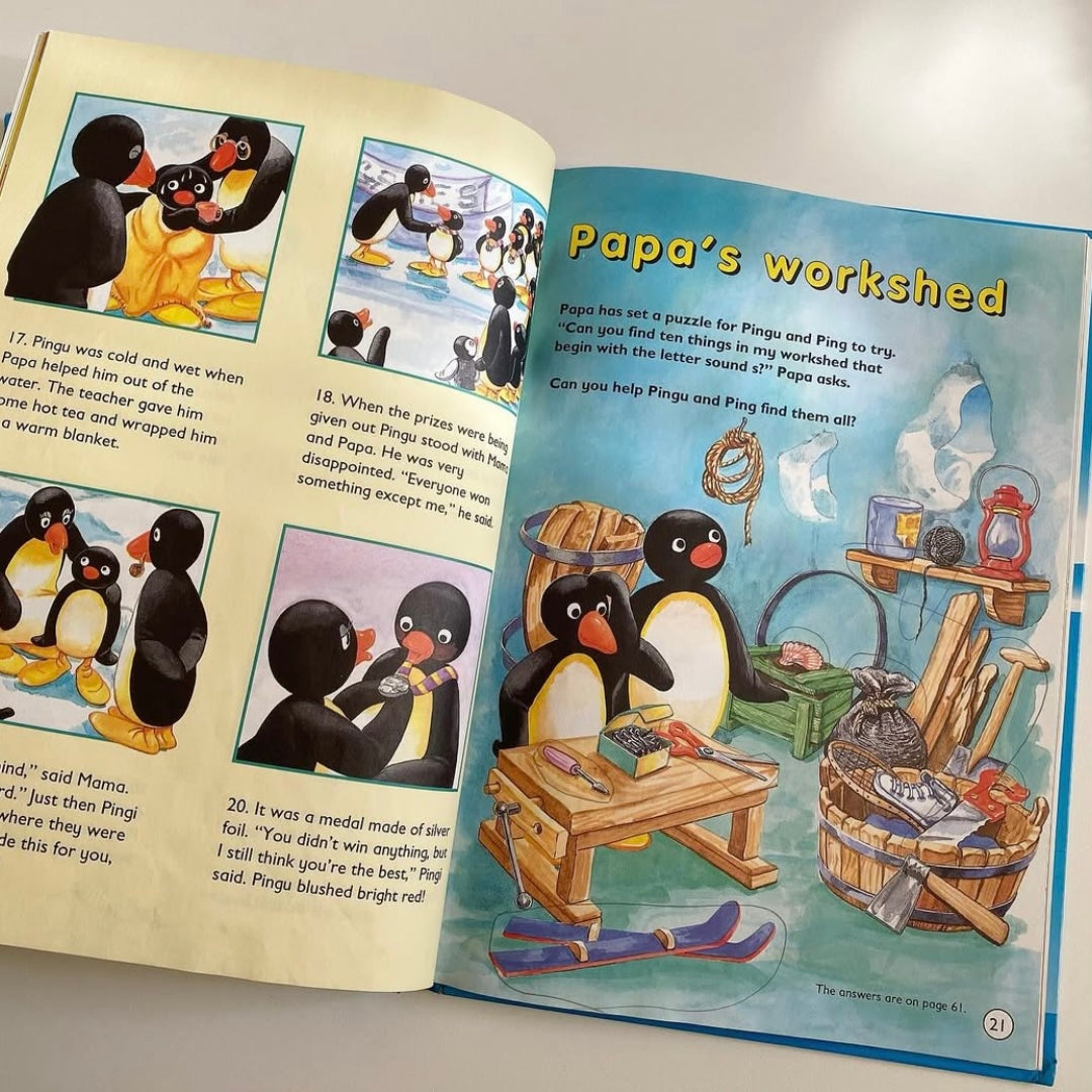 Pingu a4 annual 1995. A small amount of drawing