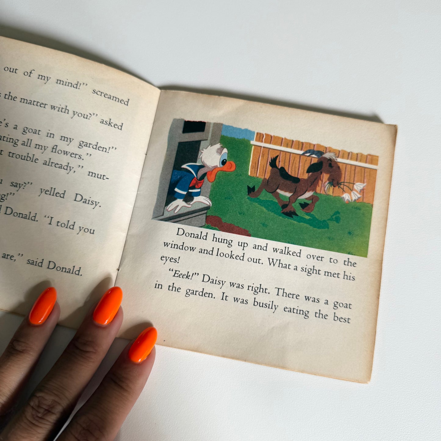 Vintage 1969 mini Donald Duck book