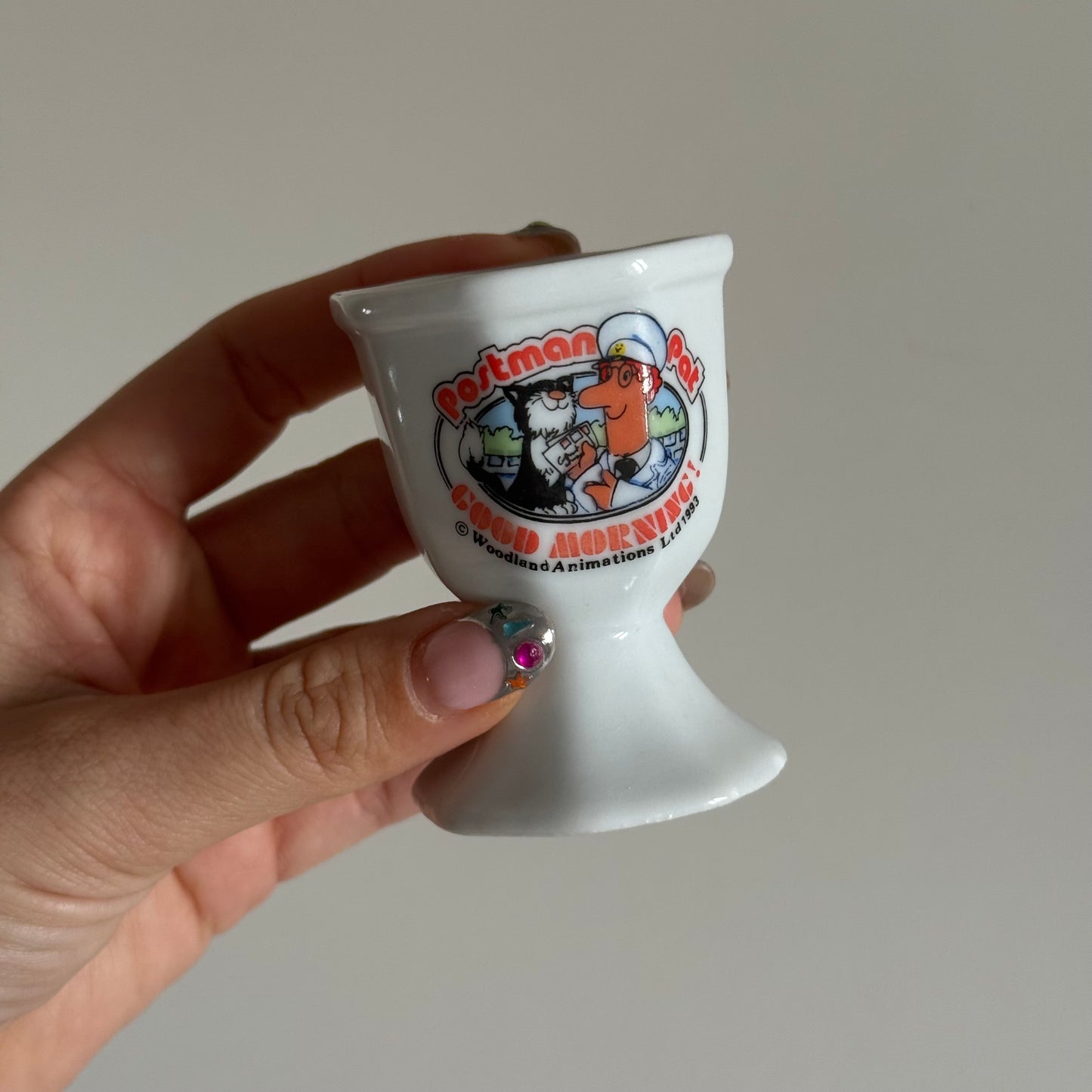 Vintage 1993 postman Pat ceramic egg cup
