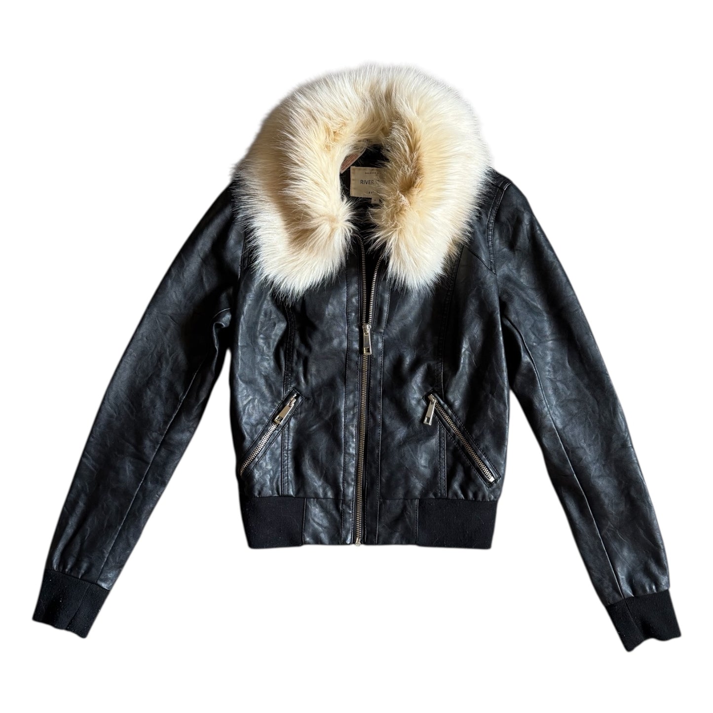 Vintage river island faux leather jacket. Size 8.