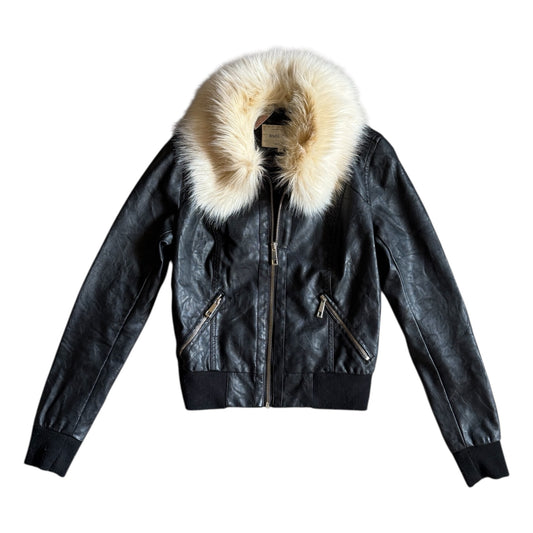 Vintage river island faux leather jacket. Size 8.