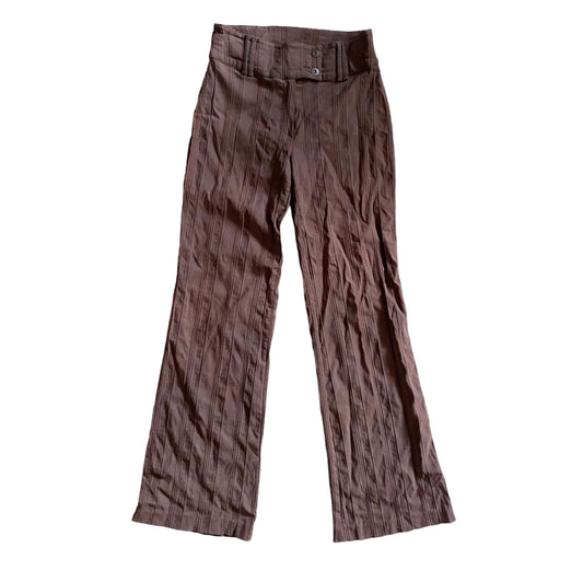 Amaranto Y2K vintage brown striped straight leg trousers size 8