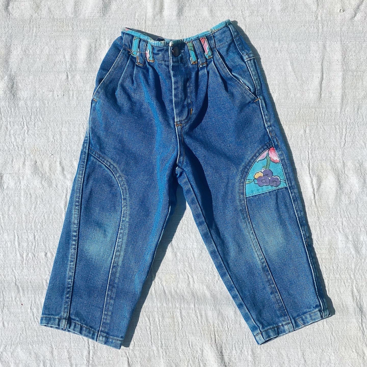 Vintage blue denim jeans 18m - 2 years