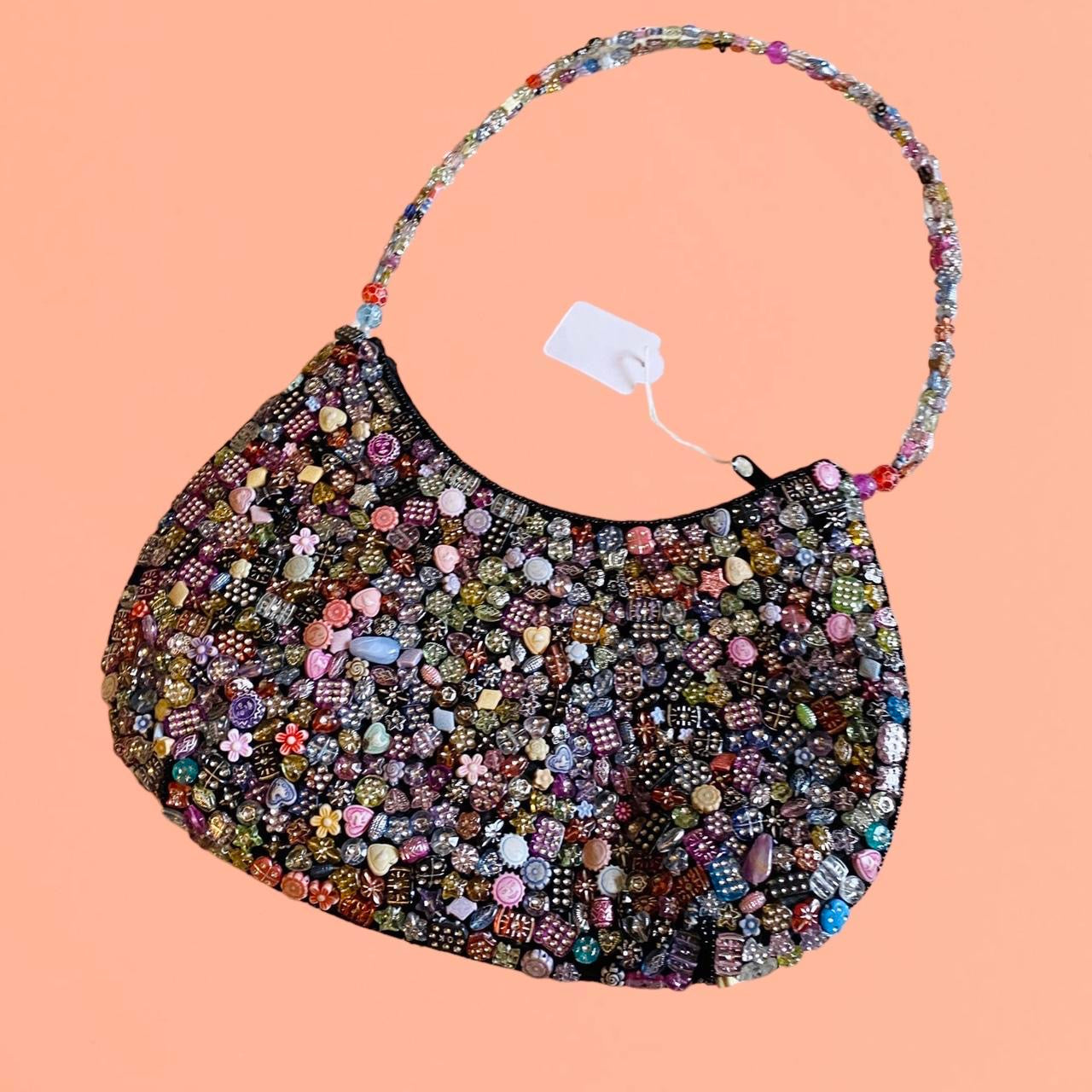 Beaded multicolour Y2K shoulder bag