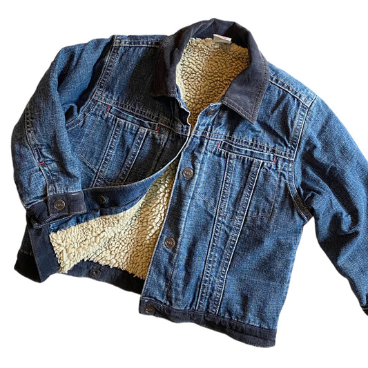 Vintage next denim jacket - shearling lined. Age 3 years