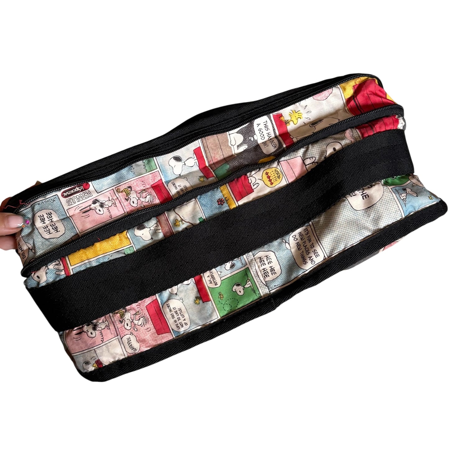 Vintage le sportsac snoopy satchel crossbody bag.