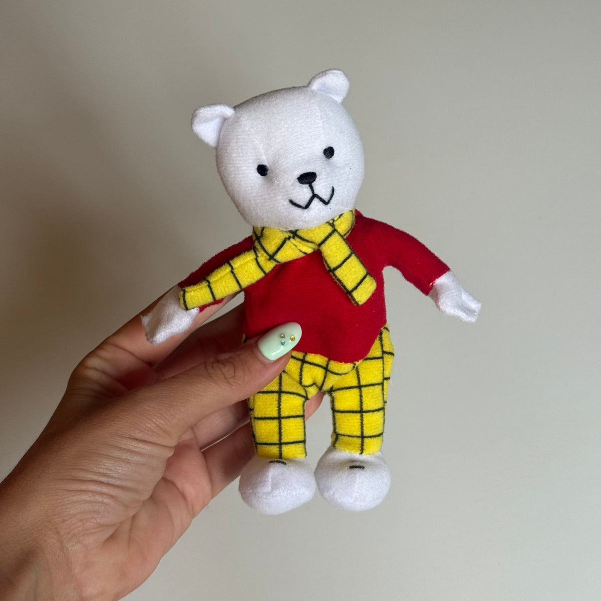 Vintage 2001 McDonald’s small Rupert bear plush.