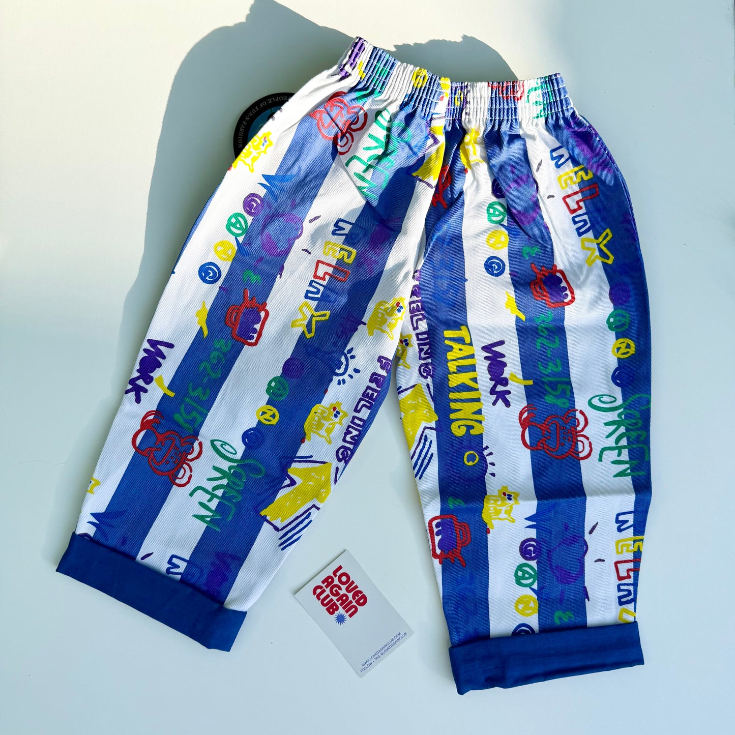 Bright 90’s striped trousers. Size 2-3 years